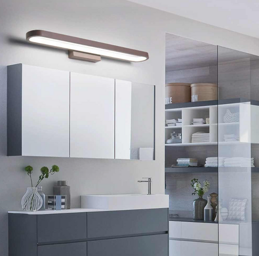 Aplique de pared para baño, lámpara de tocador minimalista, lineal, ovalada, LED