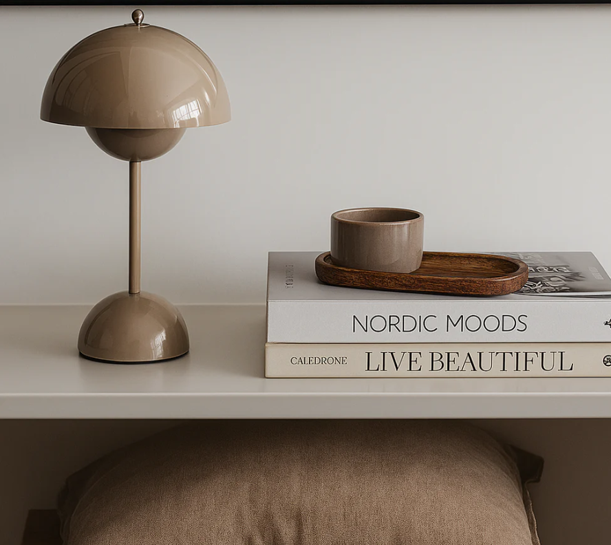 La lámpara de mesa LED Auroraglo