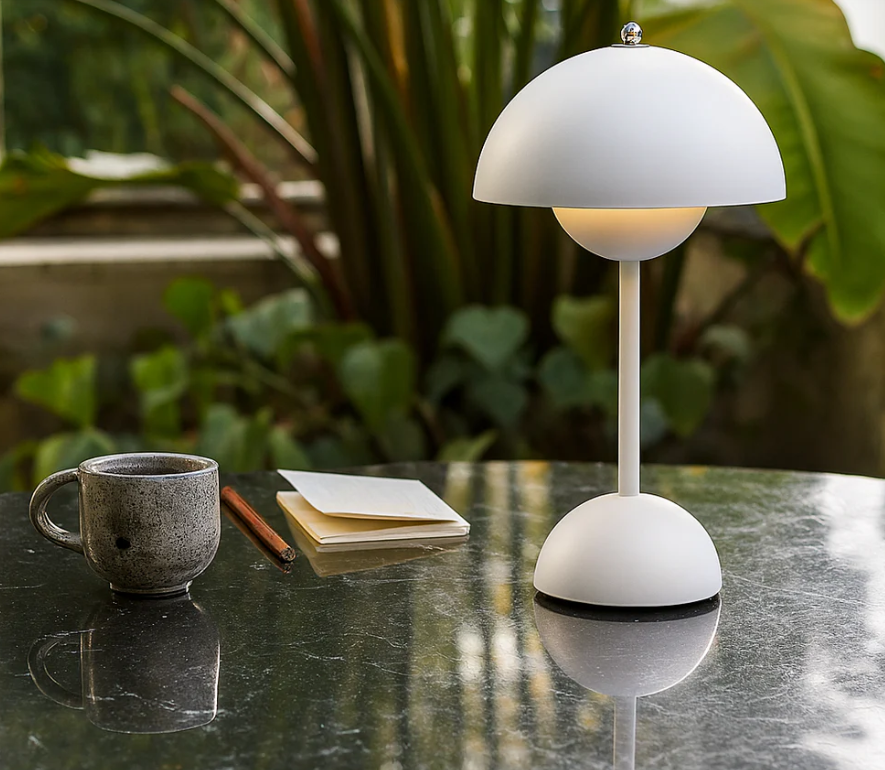 La lámpara de mesa LED Auroraglo