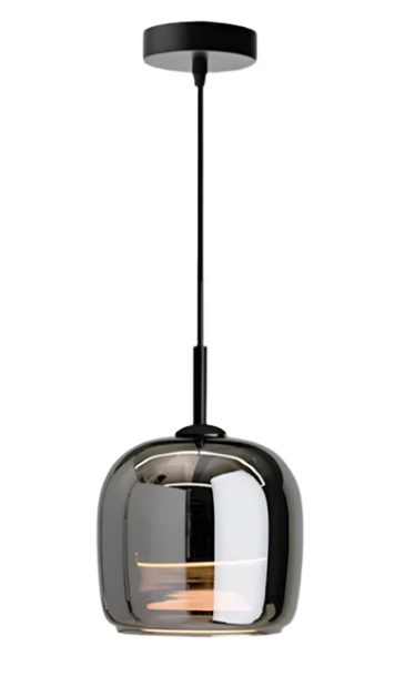 Lámpara colgante de cristal negro nórdico