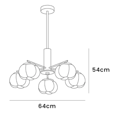 Candelabro de sala de estar con bolas de algodón de madera creativas