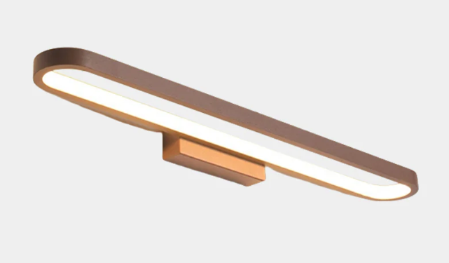 Aplique de pared para baño, lámpara de tocador minimalista, lineal, ovalada, LED