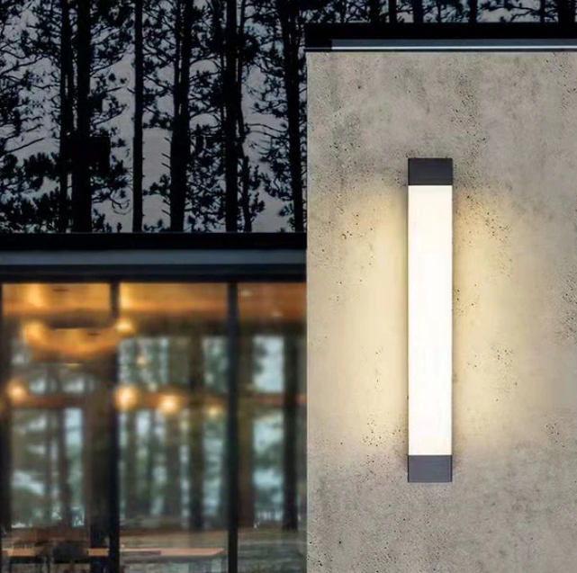 Lámpara de pared lineal para exteriores
