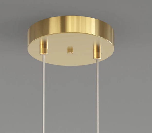 Luz colgante de círculo de 2 luces Oro Latón Charmed Hanging Light