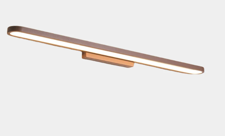 Aplique de pared para baño, lámpara de tocador minimalista, lineal, ovalada, LED