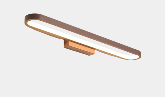 Aplique de pared para baño, lámpara de tocador minimalista, lineal, ovalada, LED