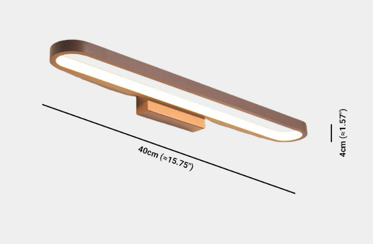 Aplique de pared para baño, lámpara de tocador minimalista, lineal, ovalada, LED