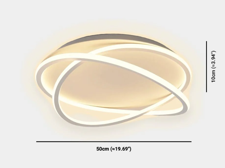 Lámpara de techo empotrada con anillo LED moderno, color blanco