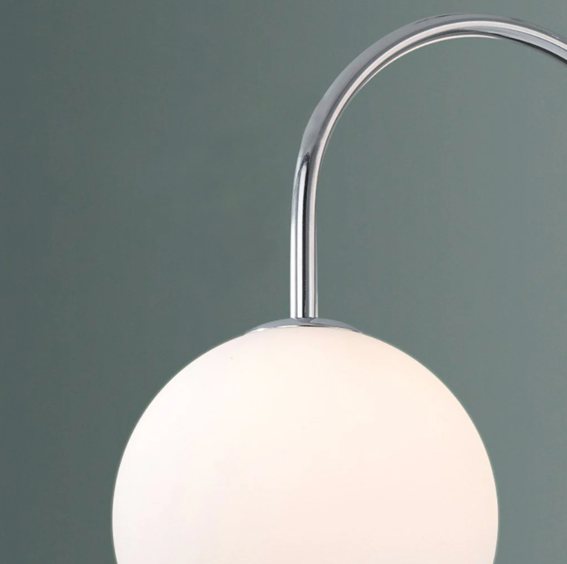 Lámpara de araña nórdica Bauhaus de cristal cromado, 3 luces